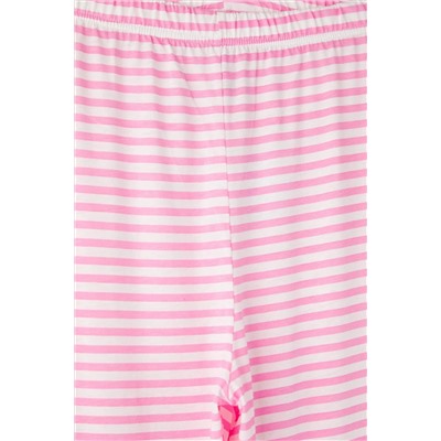 Çok Renkli Pembe 2'li Örme Büyük Beden Pijama Altı TBBAW26IA00002