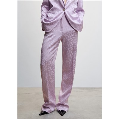 Pantalón satinado topos