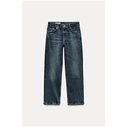TRF SLIM CROPPED BELL BOTTOM MID-WAIST JEANS