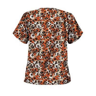 UA Making The Rounds Espresso Print Scrub Top