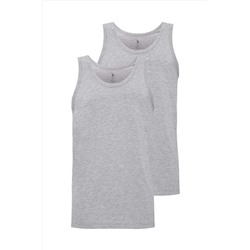 U.S. Polo Assn. Erkek Gri Melanj 2 Li Atlet 80188