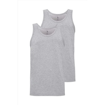 U.S. Polo Assn. Erkek Gri Melanj 2 Li Atlet 80188