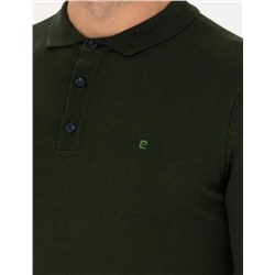 Koyu Yeşil Slim Fit Basic Kazak