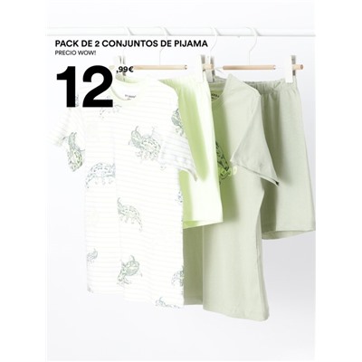 PACK DE 2 CONJUNTOS DE PIJAMA ESTAMPADOS