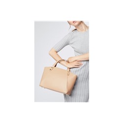 Bolso de piel Parl Nude y beige