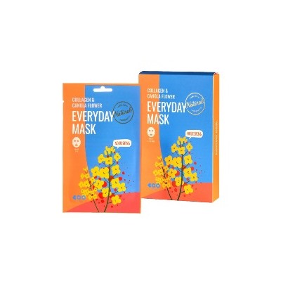 Collagen & Canola Flower Everyday Mask (10ea), Питательная маска с коллагеном и экстрактом рапса