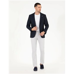Açık Gri Regular Fit Kanvas Pantolon