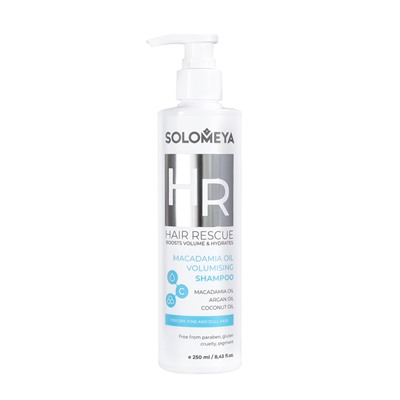 [SOLOMEYA] Шампунь для волос придающий объем МАСЛО МАКАДАМИИ Macadamia Oil Volumising Shampoo, 250 мл