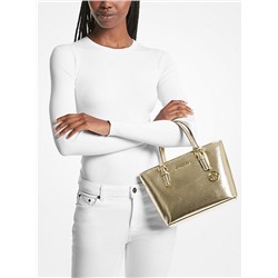 Jet Set Travel Extra-Small Metallic Top-Zip Tote Bag