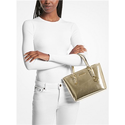 Jet Set Travel Extra-Small Metallic Top-Zip Tote Bag