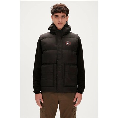Bad Bear, Finder Vest Siyah Erkek Kapüşonlu Puffer Yelek