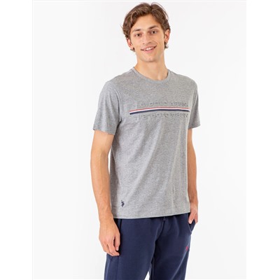 EMBOSSED SIGNATURE STRIPE JERSEY T-SHIRT