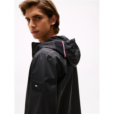 Water-Repellent Hooded Windbreaker