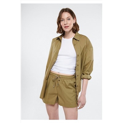 Mavi Yeşil Gömlek Oversize / Geniş Kesim 1210103-70377