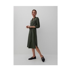 Hemdblusenkleid aus Lederimitat