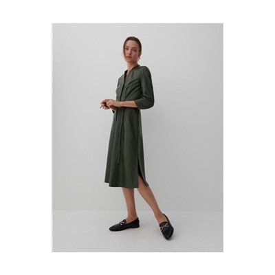 Hemdblusenkleid aus Lederimitat