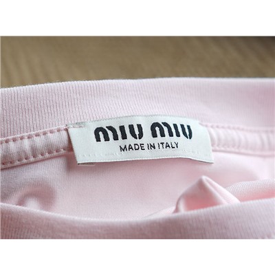 Хлопковая футболка  mi*u mi*u   Экспорт