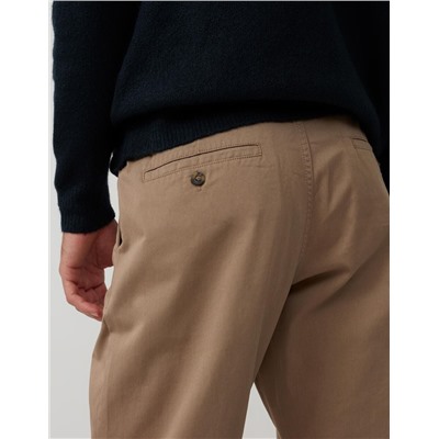 Pantalón de Sarga Regular Fit, Hombre, Beige