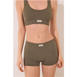 Culotte canalé seamless verde