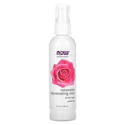 NOW Foods, Solutions, Rosewater Rejuvenating Mist, 4 fl oz (118 ml)