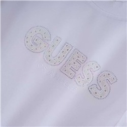 Симпатичный нежный женский свитшот Gues*s 👕  Экспорт  Рукава с вышивкой ришелье