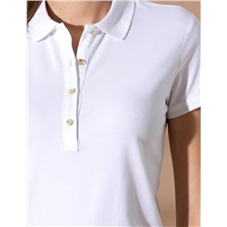 Beyaz Slim Fit Polo Yaka Basic Tişört