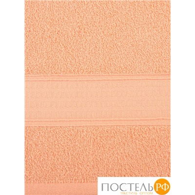 529698/4-2 Полотенце махровое с бордюром персик 50*90, 420гр/м2