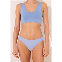 Tanga microfibra clean cut azul