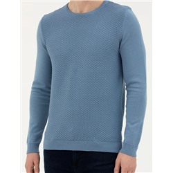 Açık Lacivert Slim Fit Kazak