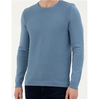 Açık Lacivert Slim Fit Kazak
