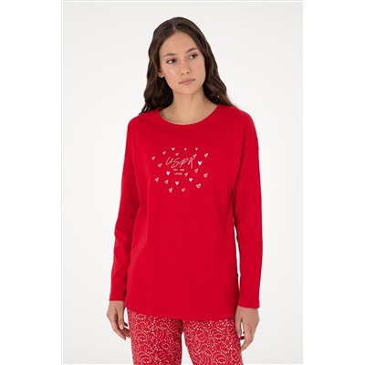 Kadın Kırmızı Pijama Takımı