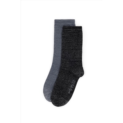 U.S. Polo Assn., Kadın Simli 2'li Soket Çorap 50298994-vr046