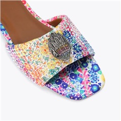 FLORAL COUTURE KENSINGTON FLAT SANDAL KURT GEIGER LONDON