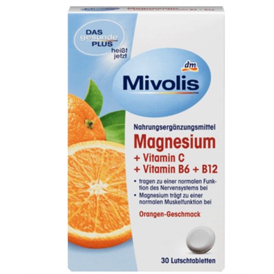 Magnesium + Vitamin C + Vitamin B6 + B12, Lutschtabletten 30 St., 45 g