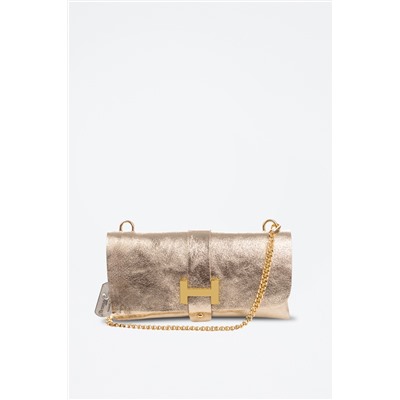 Bandolera de piel - Rosa dorado - Firenze Artegiani