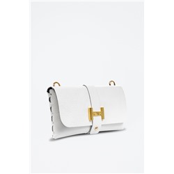 Bandolera de piel - Blanco - Firenze Artegiani