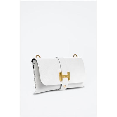 Bandolera de piel - Blanco - Firenze Artegiani