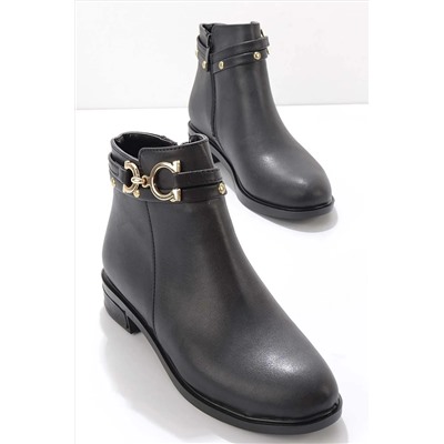Bambi Siyah Kadın Bot & Bootie K02666300409