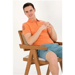 U.S. Polo Assn. Erkek Turuncu Polo Yaka T-shirt Basic 50264891-VR049