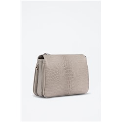 Bandolera de piel Arzergrande - Gris
