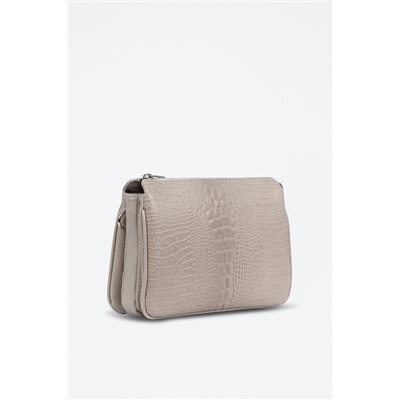 Bandolera de piel Arzergrande - Gris