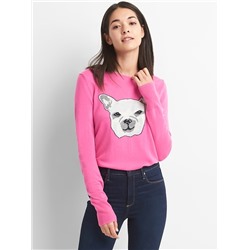Frenchie crewneck pullover