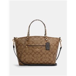 Prairie Satchel In Colorblock Signature Canvas