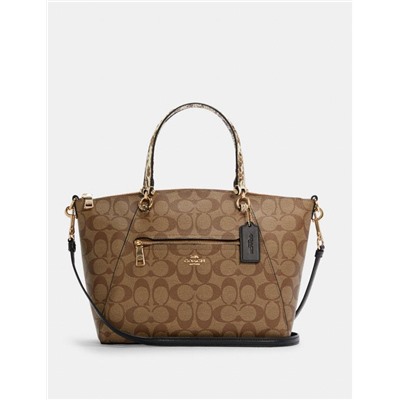 Prairie Satchel In Colorblock Signature Canvas