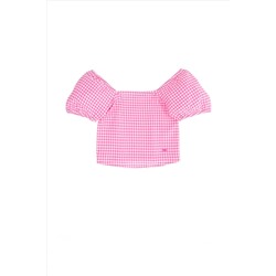 Kız Çocuk Pembe Uzun Kollu Gömlek