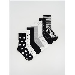 Socken mit hohem Baumwollanteil, 7er-Pack