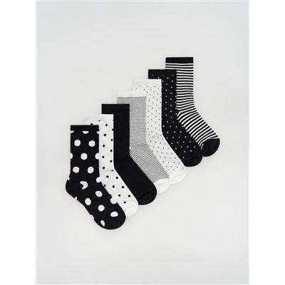 Socken mit hohem Baumwollanteil, 7er-Pack
