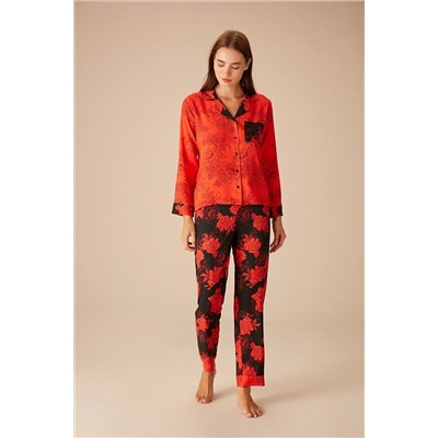 Suwen Valeria Maskülen Pijama Takımı SH23120660B