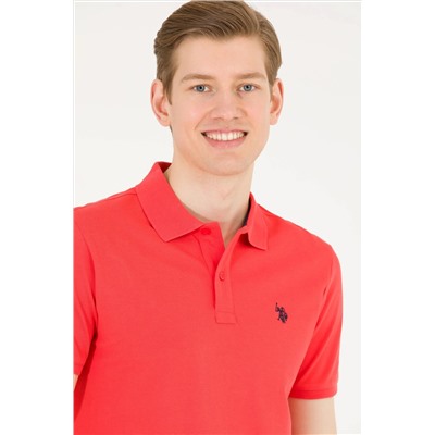 Erkek Kırmızı Basic Polo Yaka Tişört
