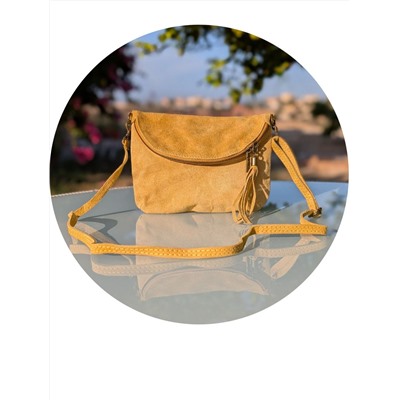 Итальянская сумка из натуральной кожи AB.Z PELLE 222-07 CAMEL АКЦИЯ